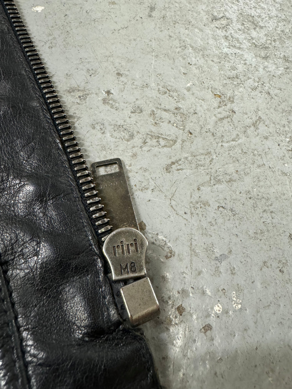 AW2004 Gucci Black Cafe Moto Biker Leather Jacket by Tom Ford  (S)