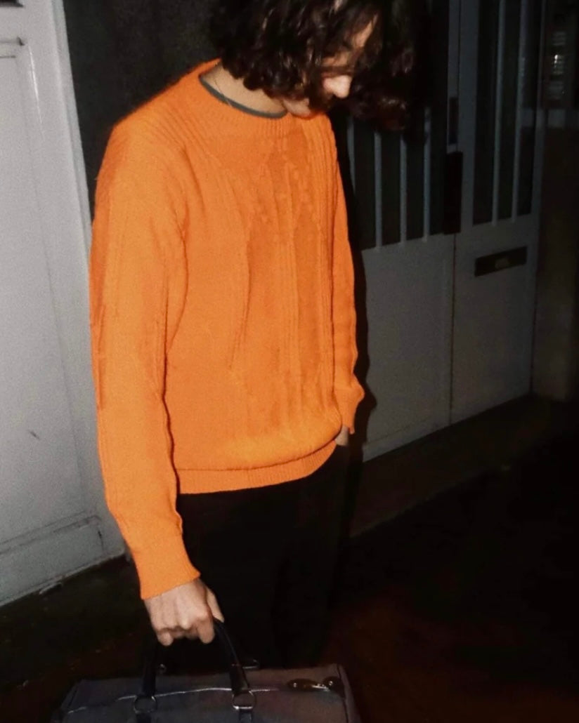 80s Hermes Paris Orange H Sweater (M/L)