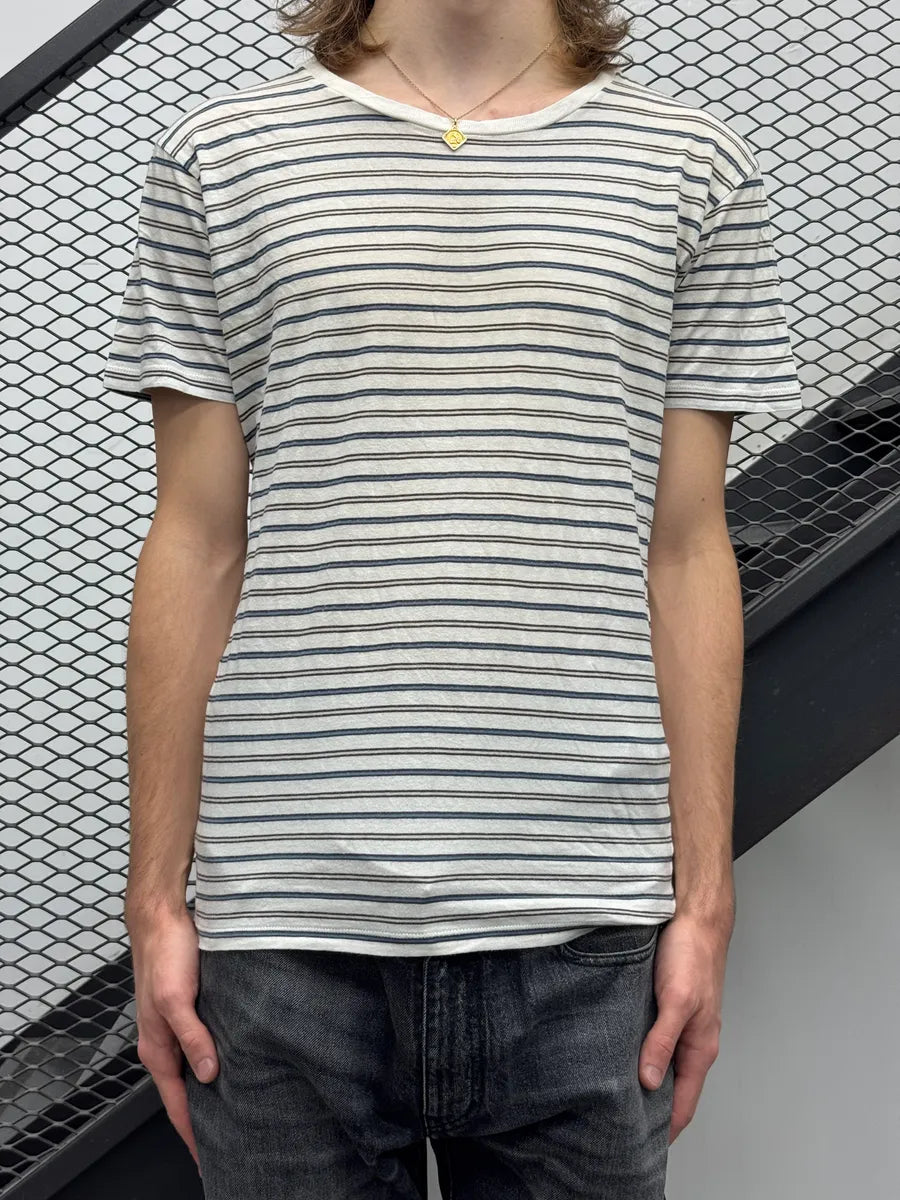 Marc by Marc Jacobs Off-White Cotton Striped T-Shirt hRBHrohh 0