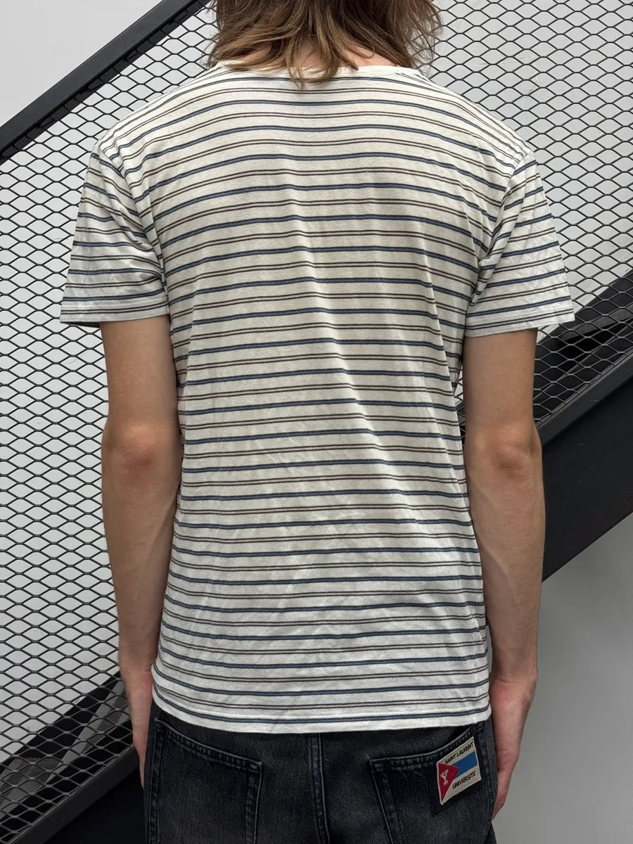 Marc by Marc Jacobs Off-White Cotton Striped T-Shirt hRBHrohh 1