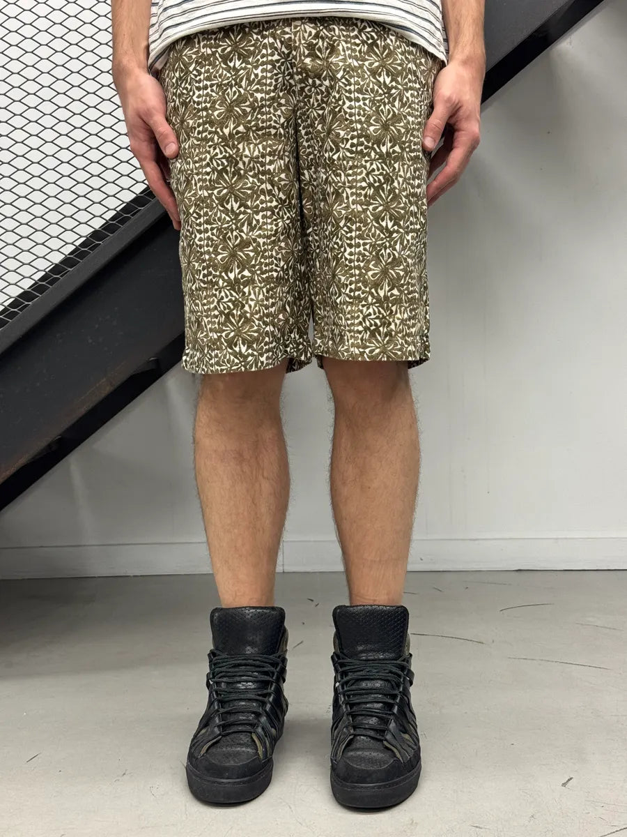 SS1999 Dolce & Gabbana Olive Floral Shorts cExSOXp 3