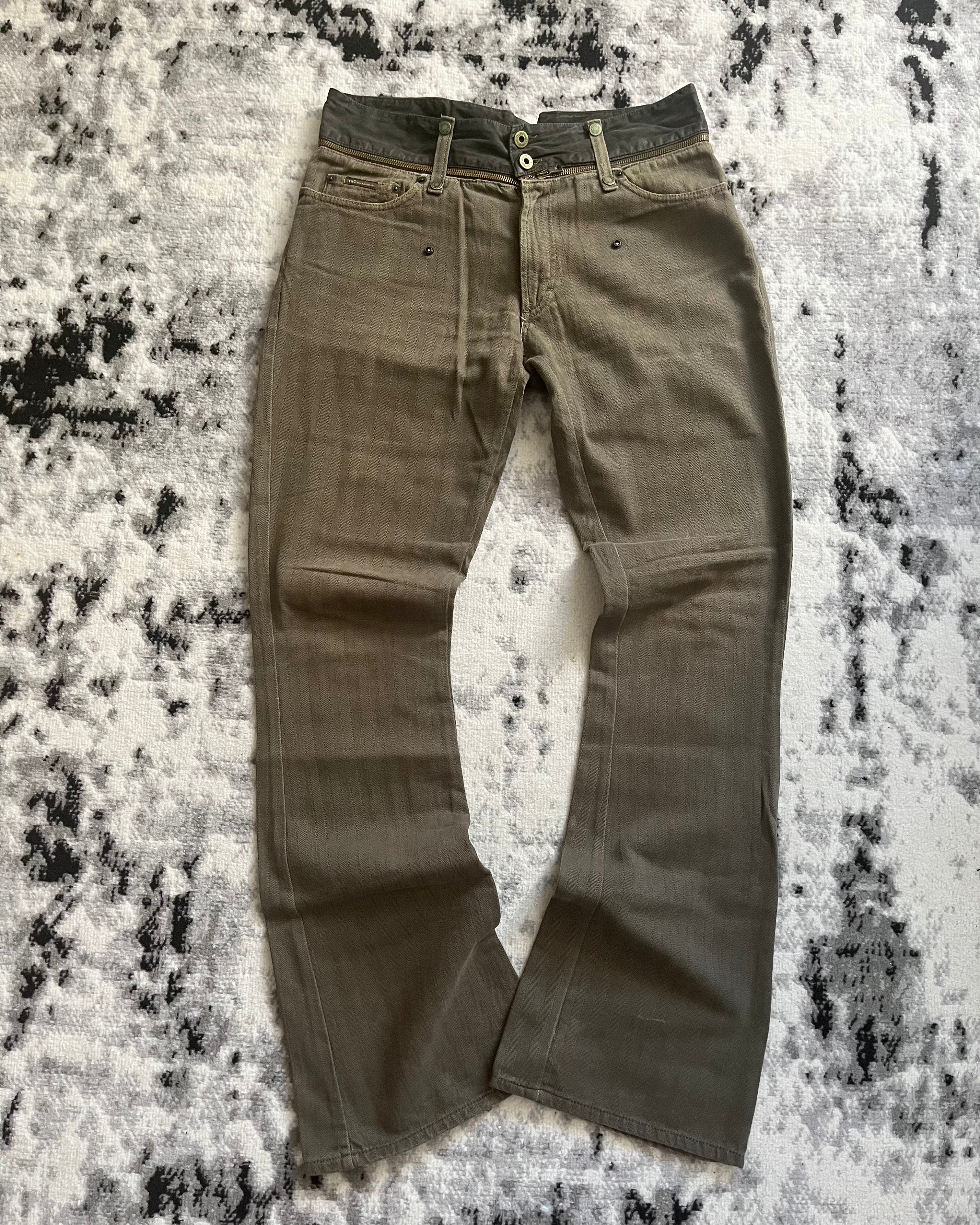 SS03 Dolce &amp; Gabbana 双腰喇叭裤 (L/XL)