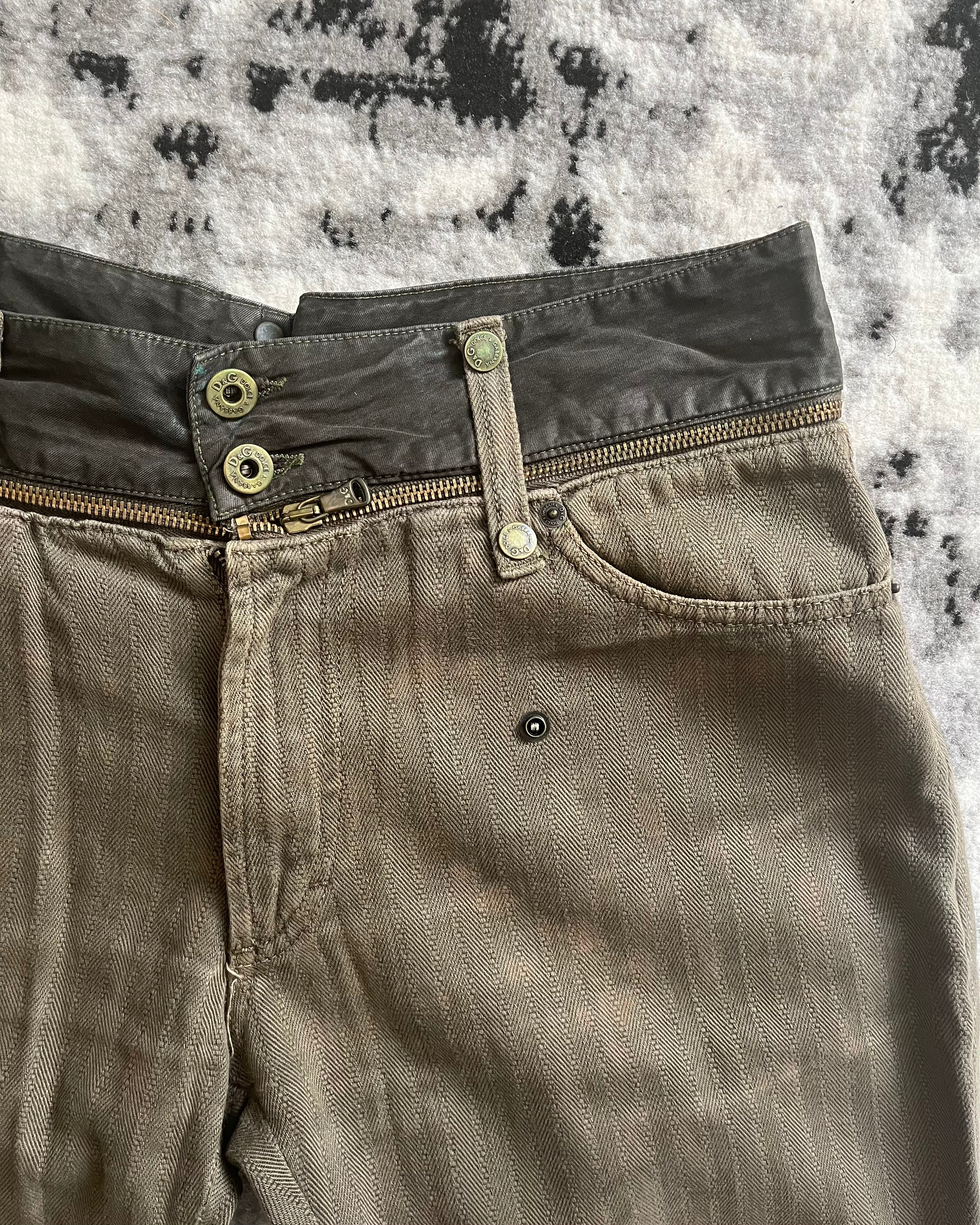 SS03 Dolce &amp; Gabbana 双腰喇叭裤 (L/XL)