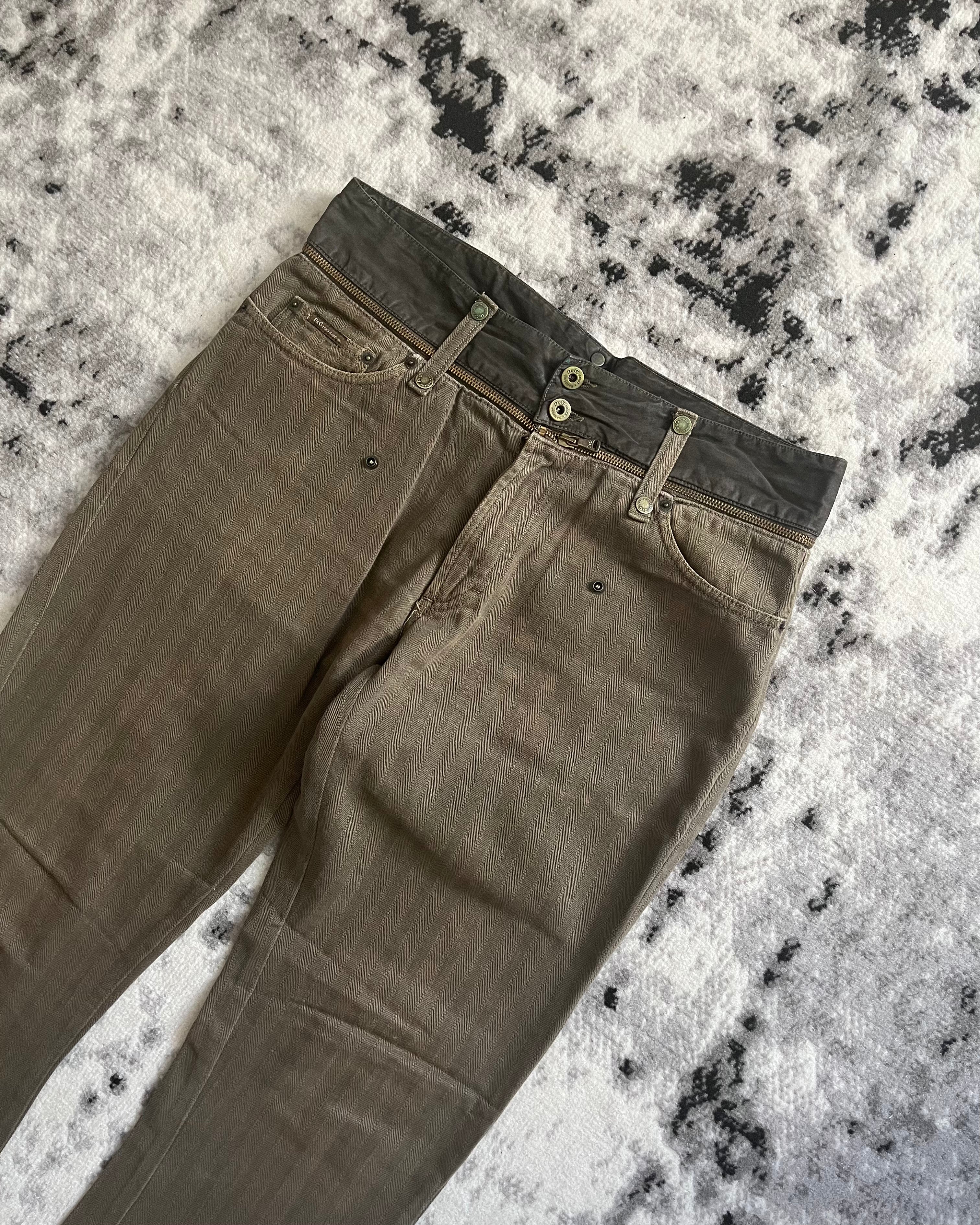 SS03 Dolce &amp; Gabbana 双腰喇叭裤 (L/XL)