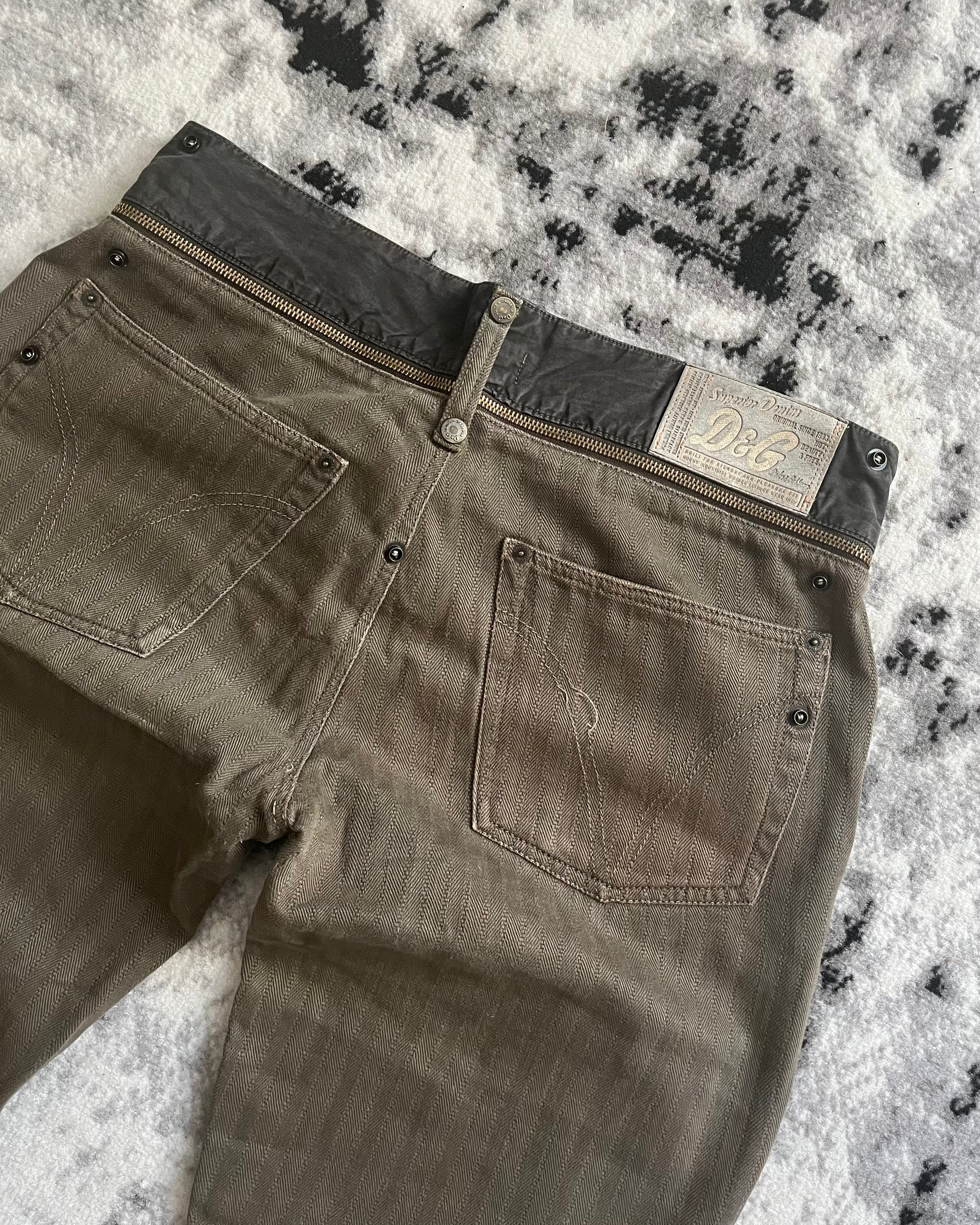 SS03 Dolce &amp; Gabbana 双腰喇叭裤 (L/XL)