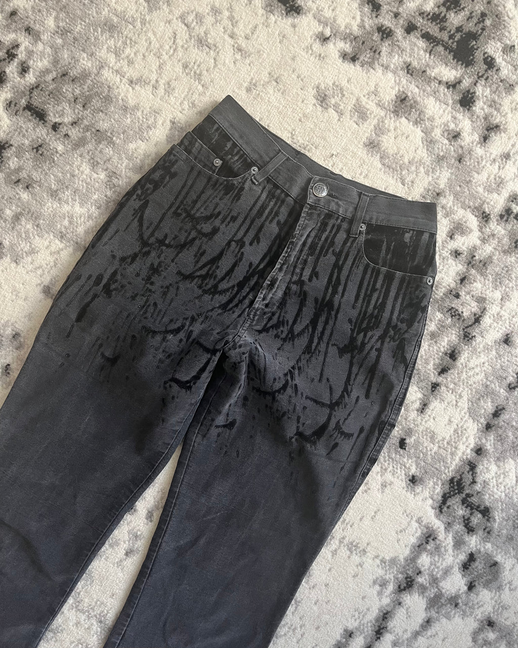 AW98 Jean Paul Gaultier Dark Shadow Blood Pants (XS)