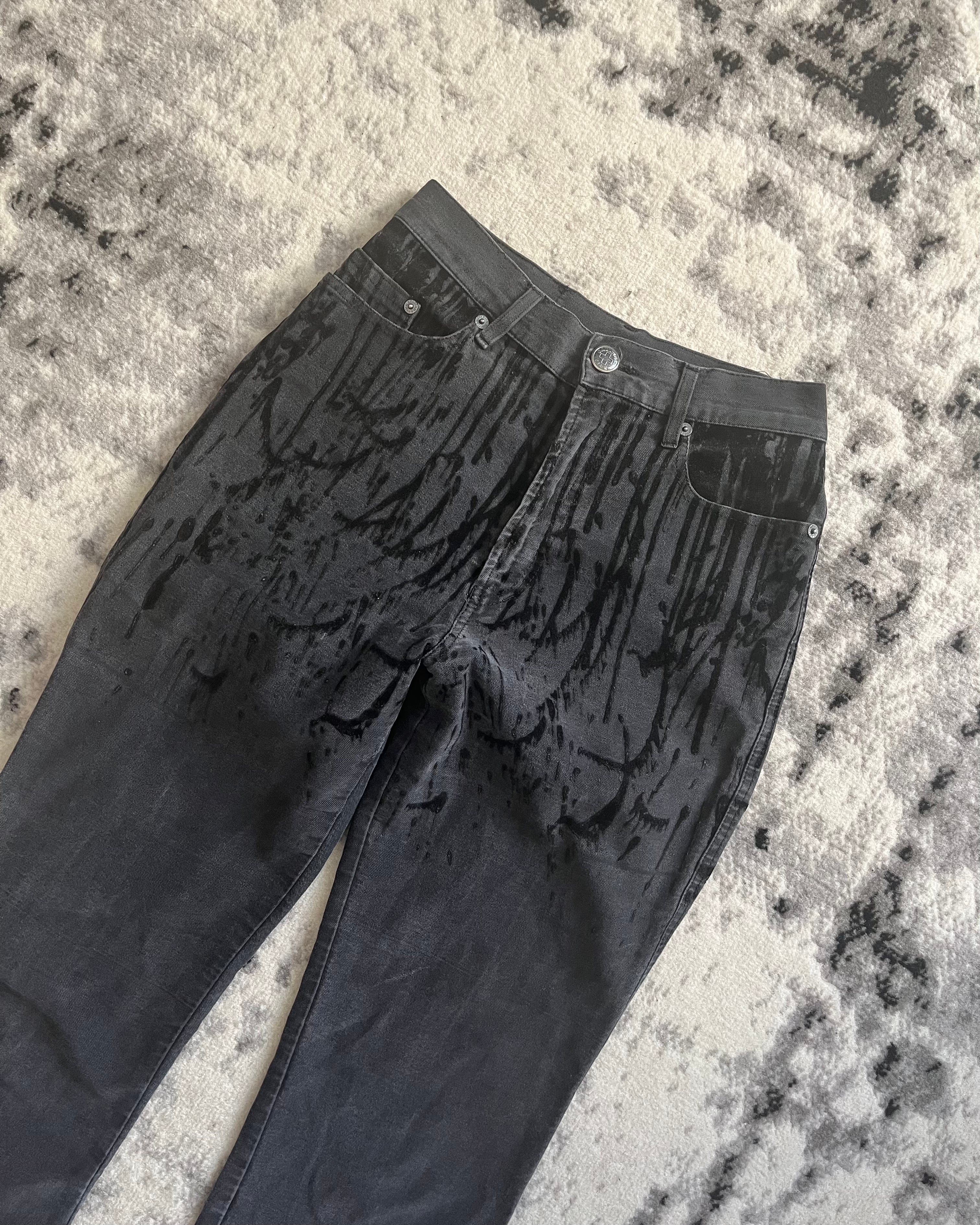 AW98 Jean Paul Gaultier Dark Shadow Blood Pants (XS)