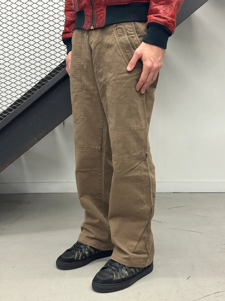 AW2003 Dolce & Gabbana Brown Carpenter Cargo Pants gHbBWDmO 2