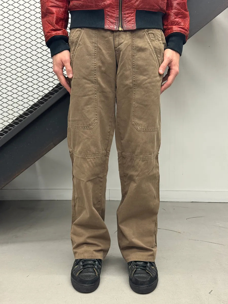AW2003 Dolce & Gabbana Brown Carpenter Cargo Pants gHbBWDmO 1