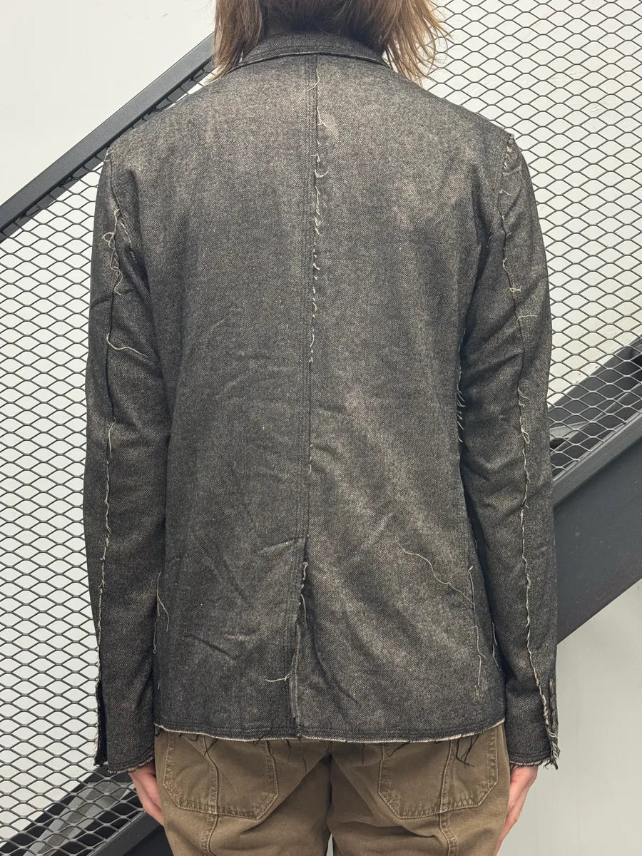 Dolce & Gabbana Grey Wool Distressed Blazer Jacket eaoemphF 2