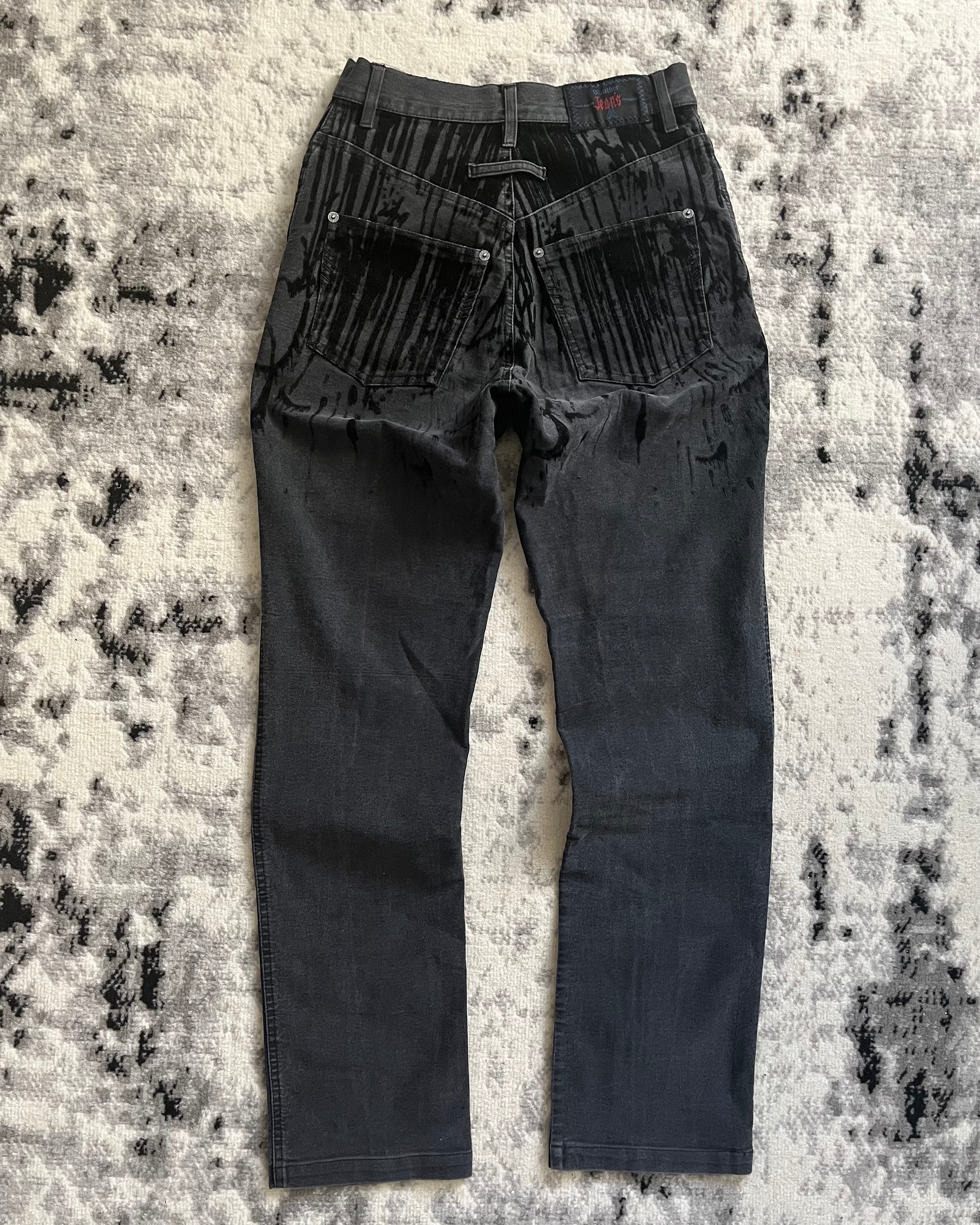 AW98 Jean Paul Gaultier Dark Shadow Blood Pants (XS)