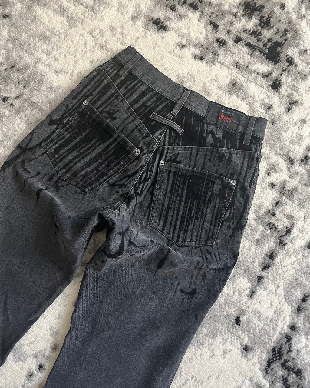 AW98 Jean Paul Gaultier Dark Shadow Blood Pants (XS)