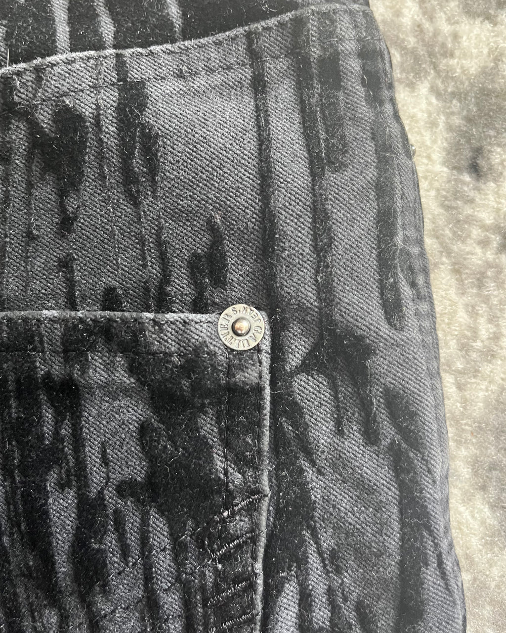 AW98 Jean Paul Gaultier Dark Shadow Blood Pants (XS)