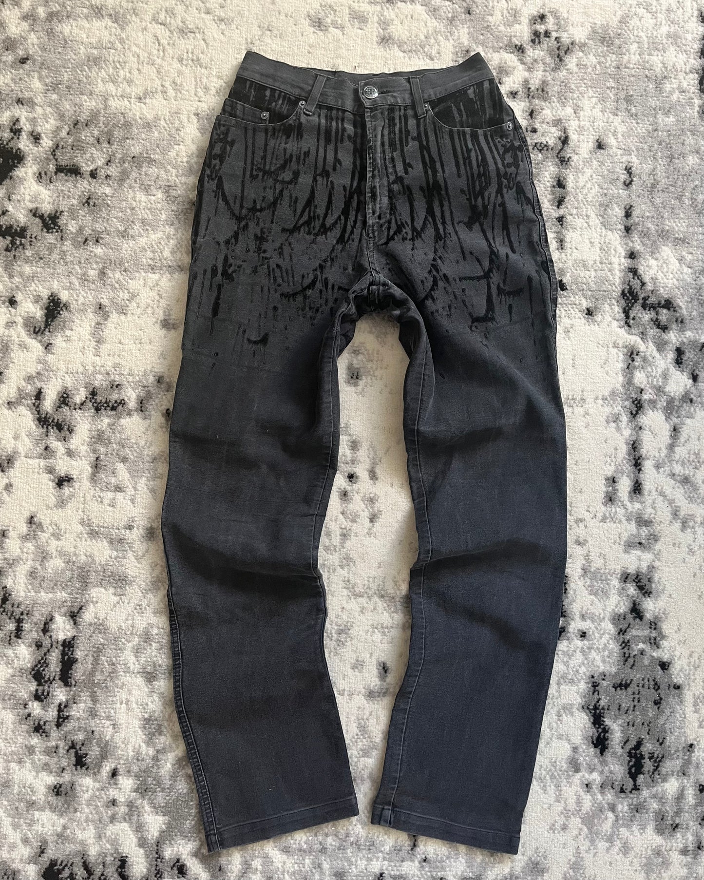 AW98 Jean Paul Gaultier Dark Shadow Blood Pants (XS)