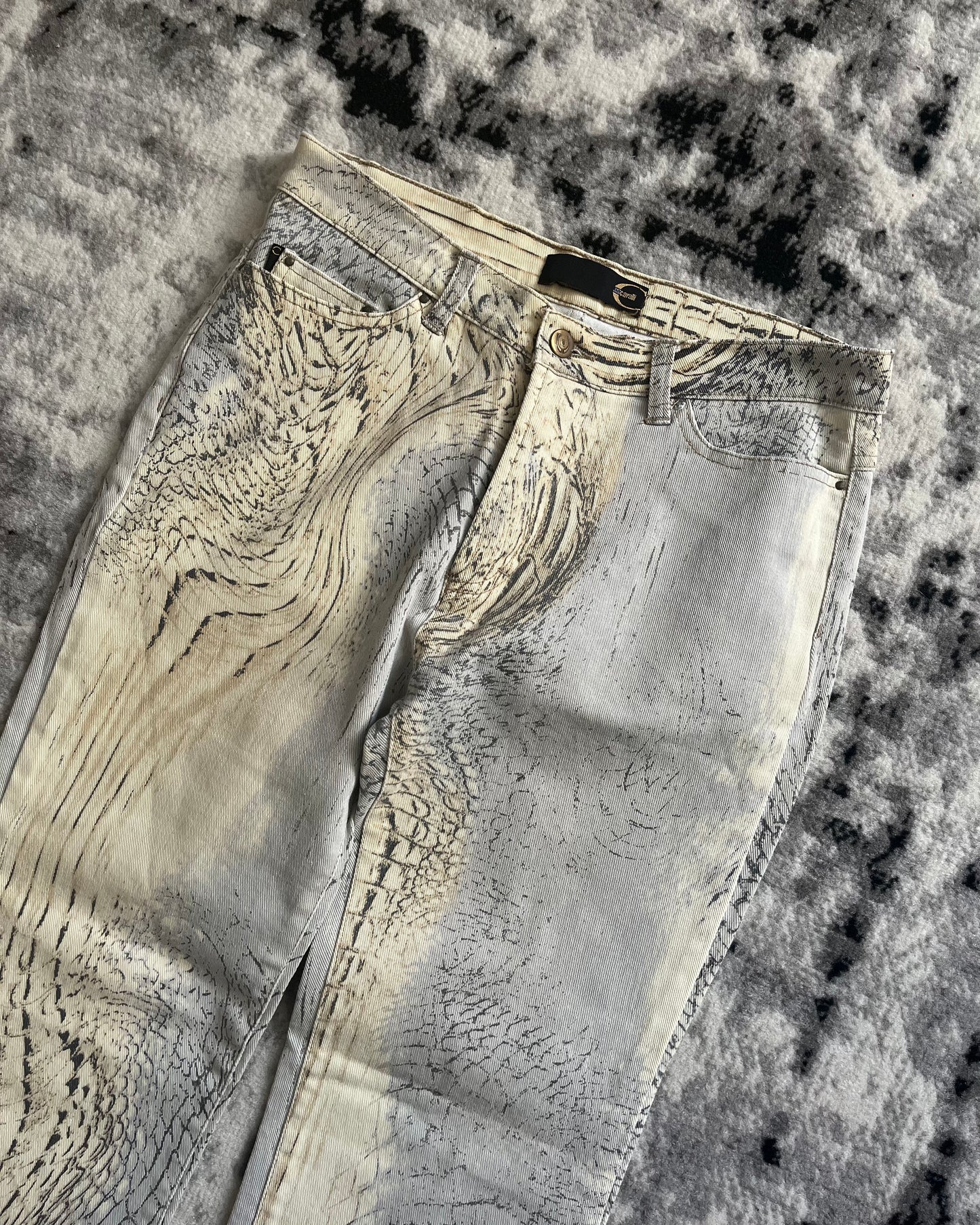 2002 Just Cavalli Faded Eroded Pants (S)