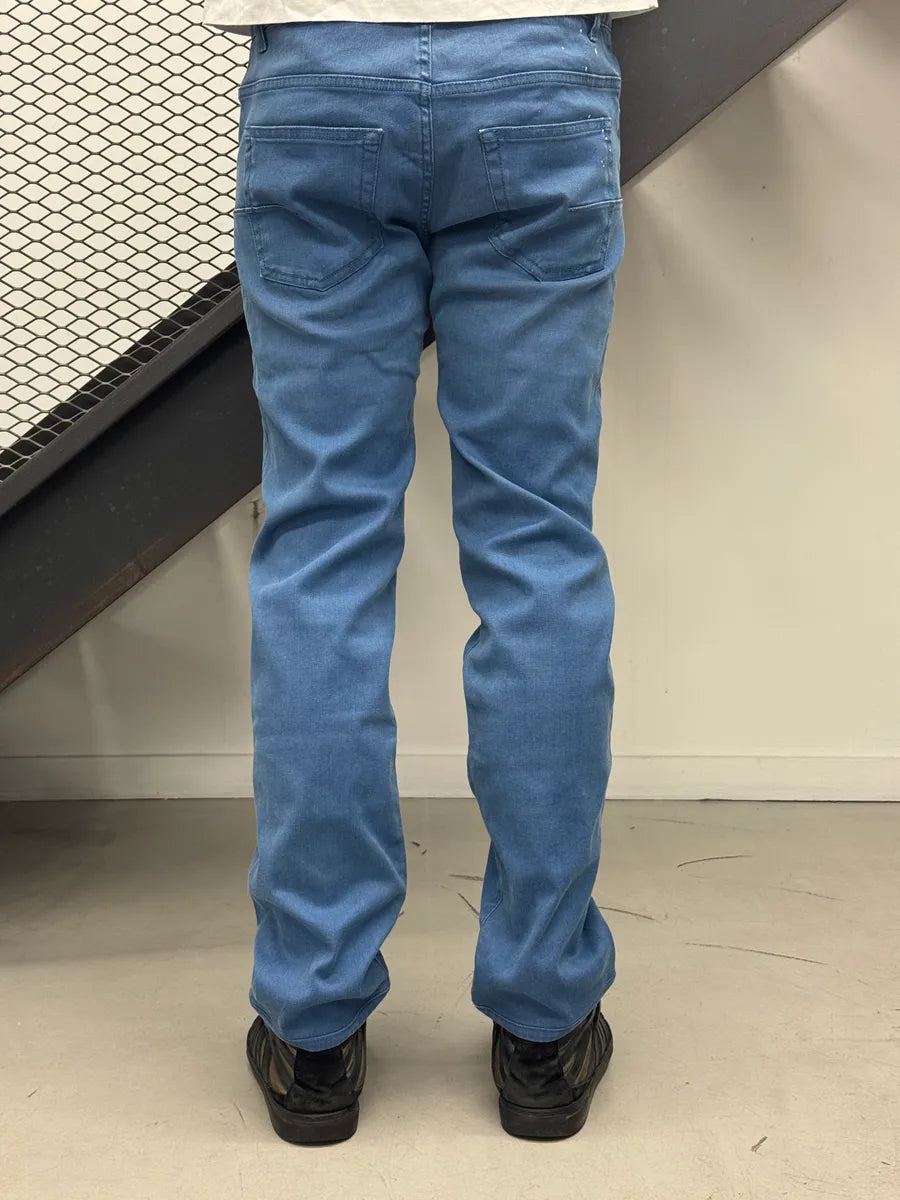 2010s Dior Blue Paint-Splatter Denim Jeans oPrUzQb 4