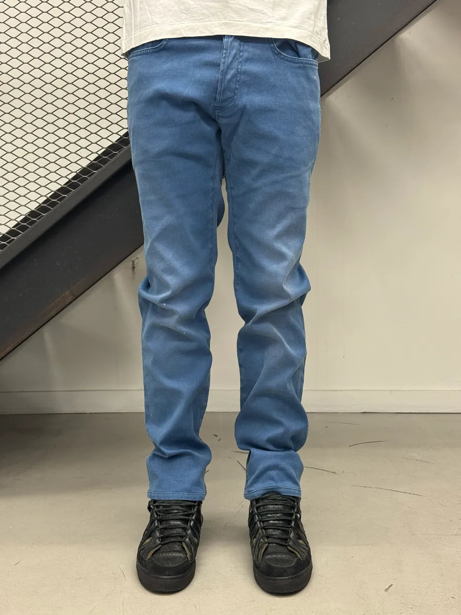 2010s Dior Blue Paint-Splatter Denim Jeans oPrUzQb 3