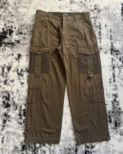 SS03 Dolce & Gabbana Combat Red Label Cargo Olive Pants (L)