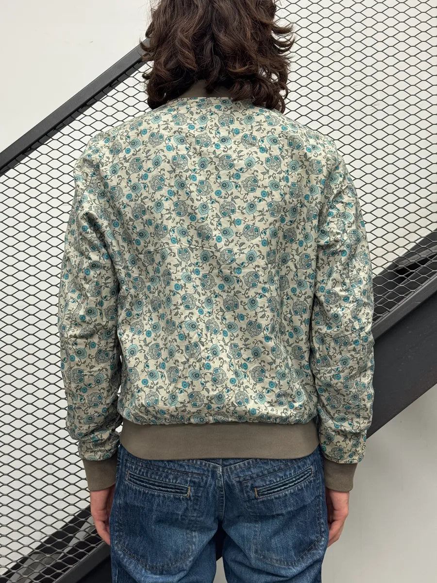 SS2013 Gucci Light Grey Silk Paisley Light Jacket KpkGBgC 4