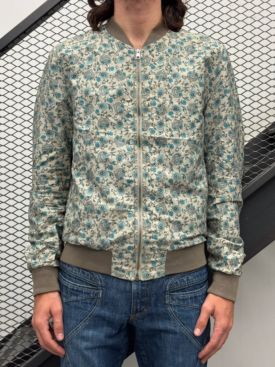 SS2013 Gucci Light Grey Silk Paisley Light Jacket KpkGBgC 3