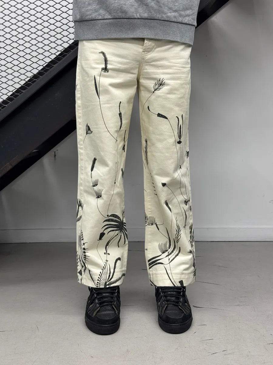 Dries Van Noten Off-White Botanical Print Jeans iFJXPaz 2