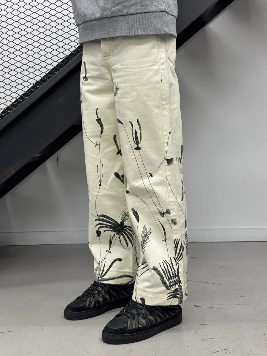 Dries Van Noten Off-White Botanical Print Jeans iFJXPaz 3