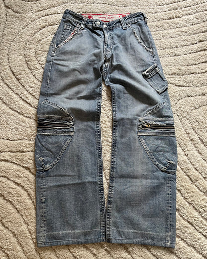 00s Armani Retro Revival Cargo Jeans (M)