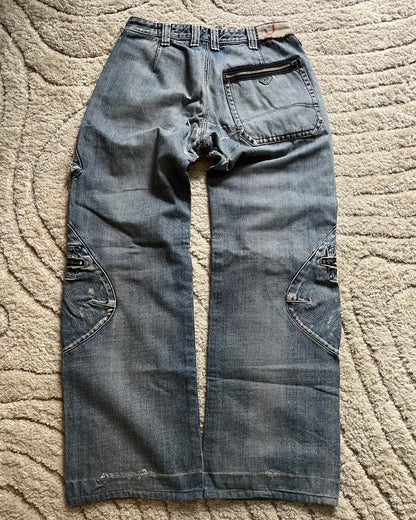 00 年代 Armani 复古复兴工装牛仔裤 (M)