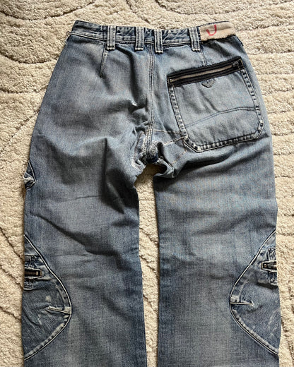 00 年代 Armani 复古复兴工装牛仔裤 (M)