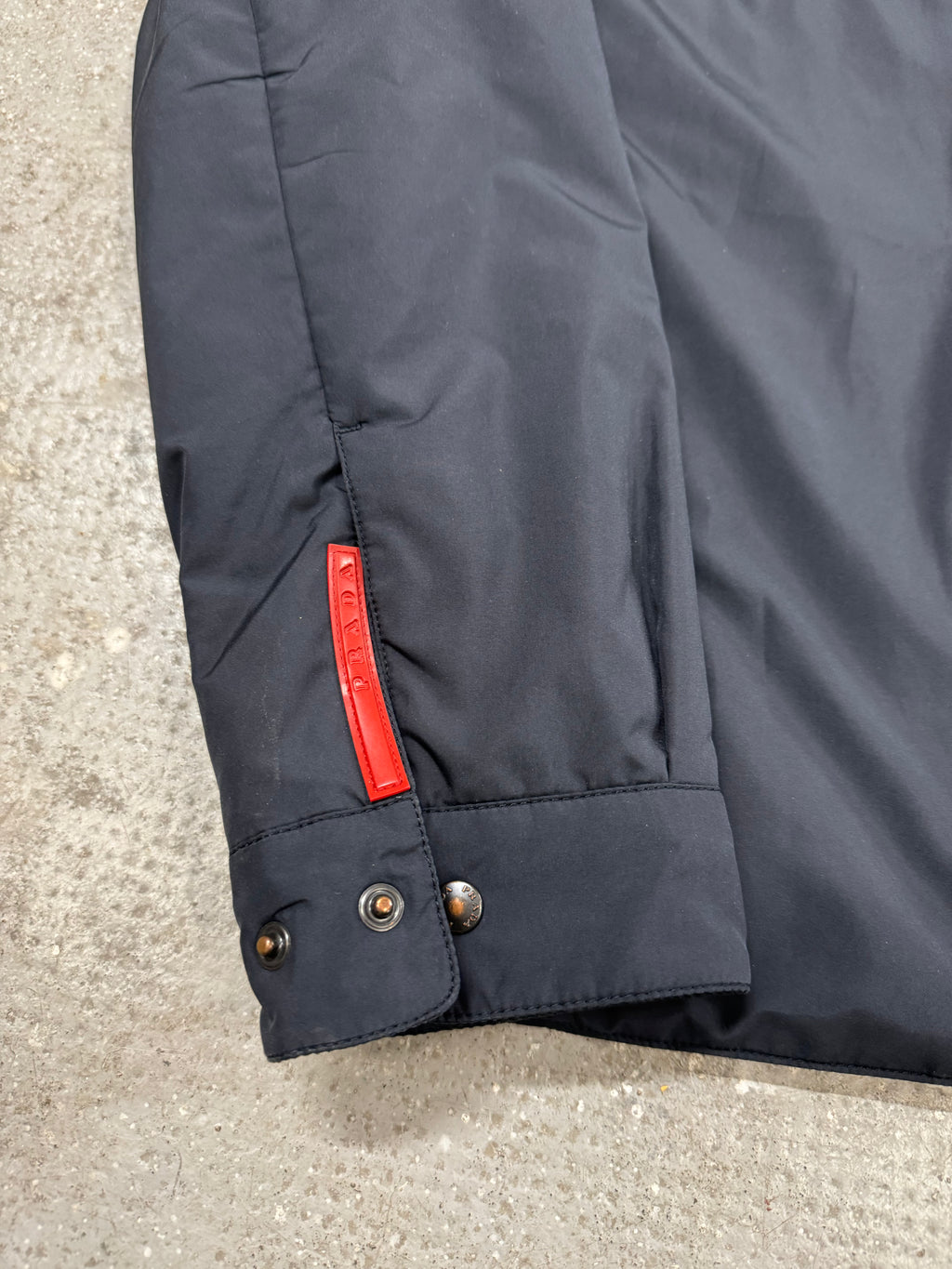 2000s Prada Linea Rossa Tactical Navy Light Buttoned Jacket (M)