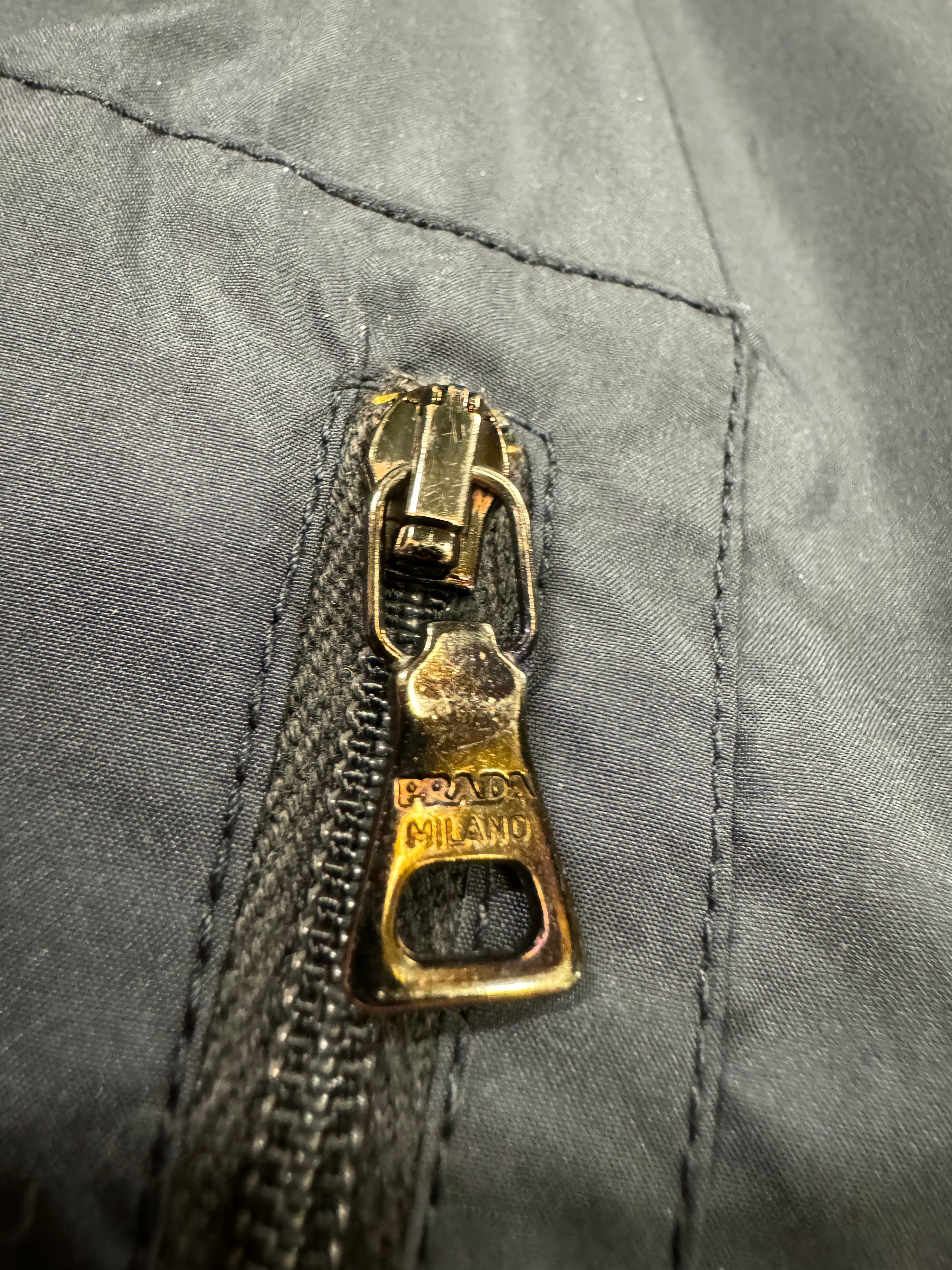 2000s Prada Linea Rossa Tactical Navy Light Buttoned Jacket (M)