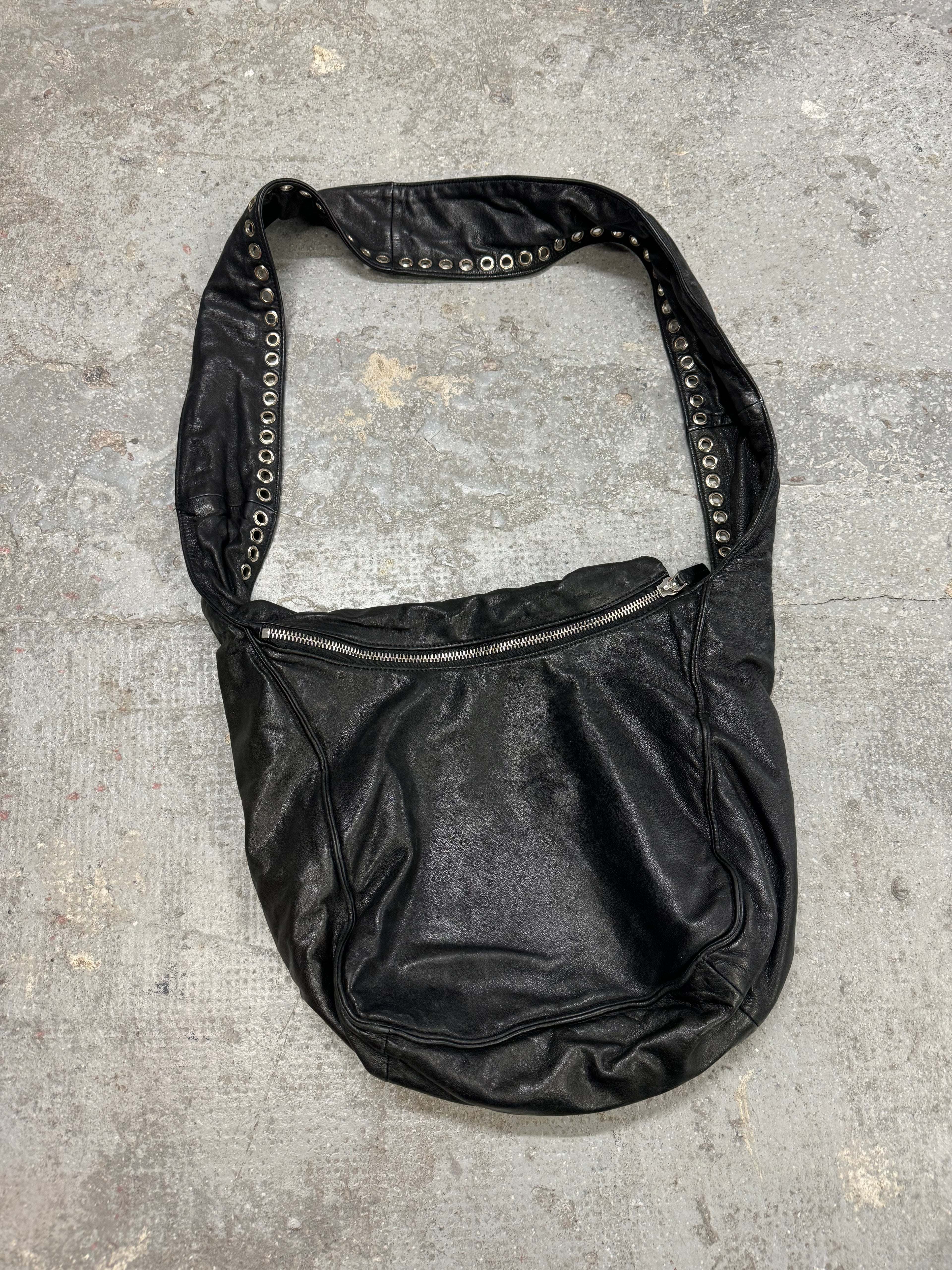 Marni Rock Embellished Black Leather Metallic Avant-Garde Bag (OS)