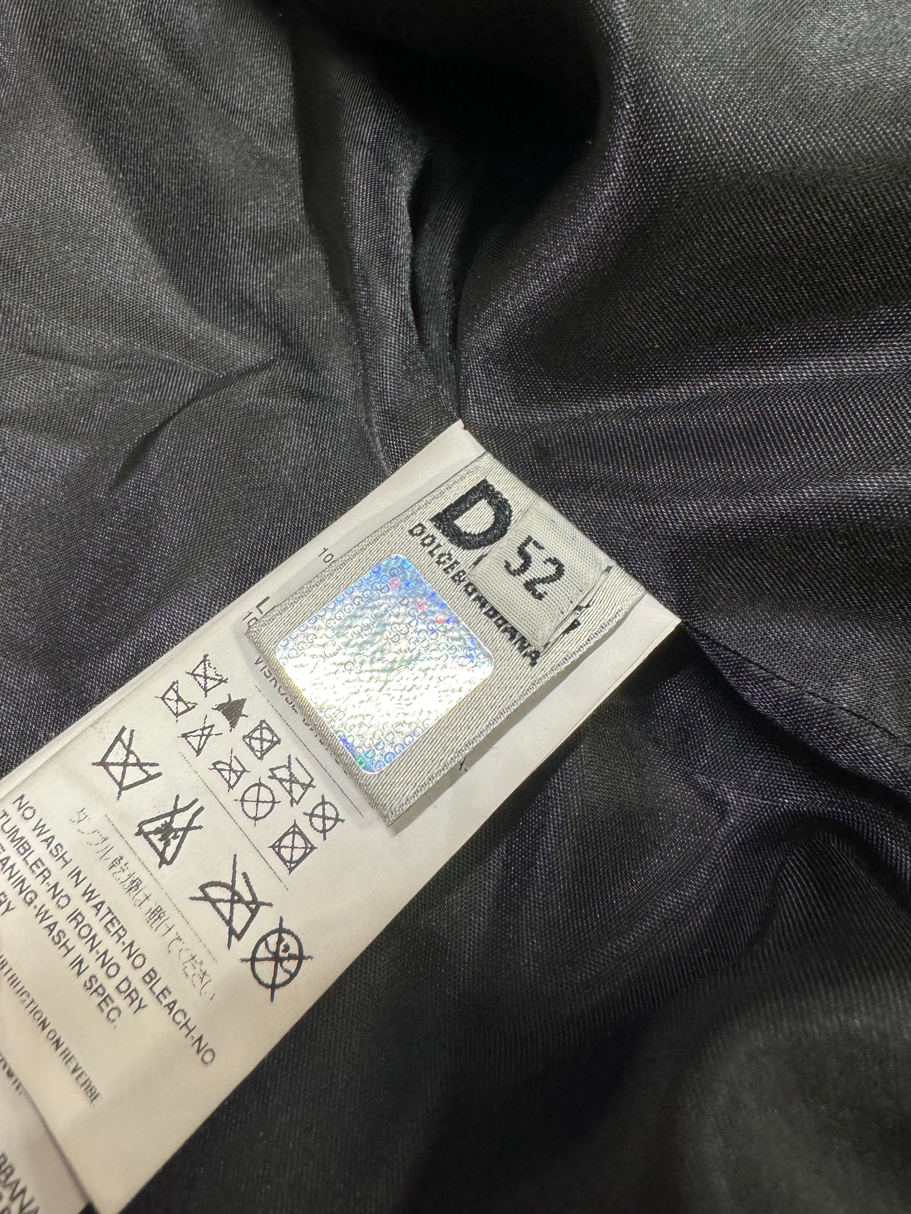 AW2005 dolce gabbana black leather jacket (L)