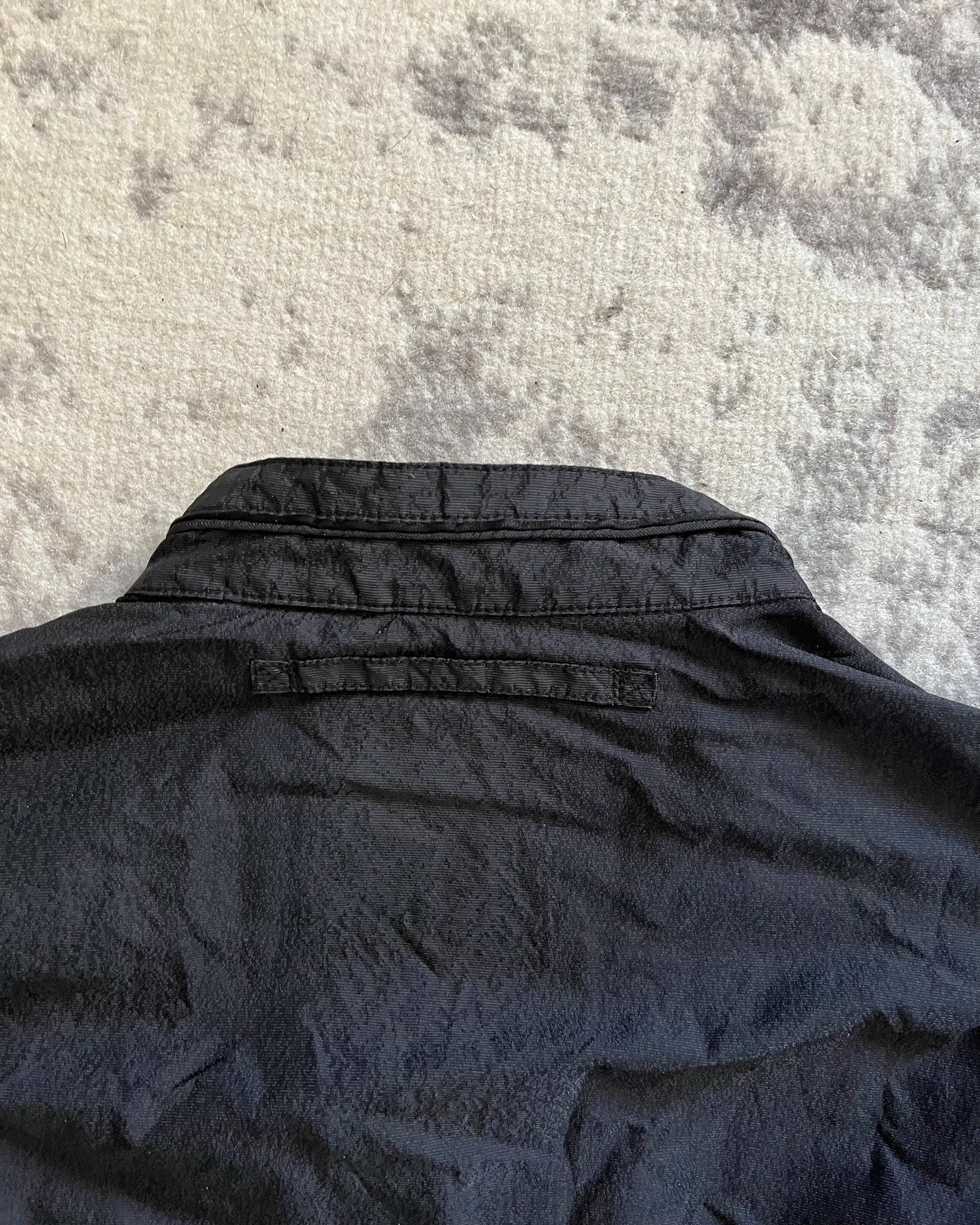 00s プラダ バイカー ナイロン シャドウ ブラック メタル ジャケット (M/L)