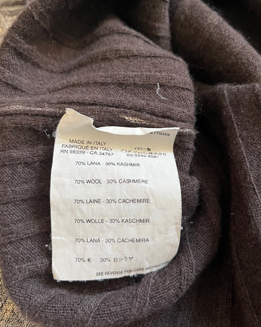 00年代 プラダ シルバー ウール/カシミア セーター (XS/S)