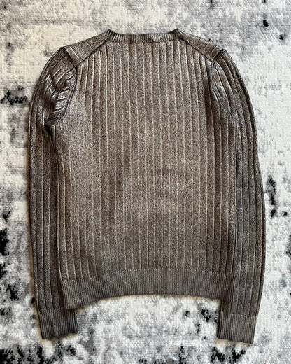 00年代 プラダ シルバー ウール/カシミア セーター (XS/S)