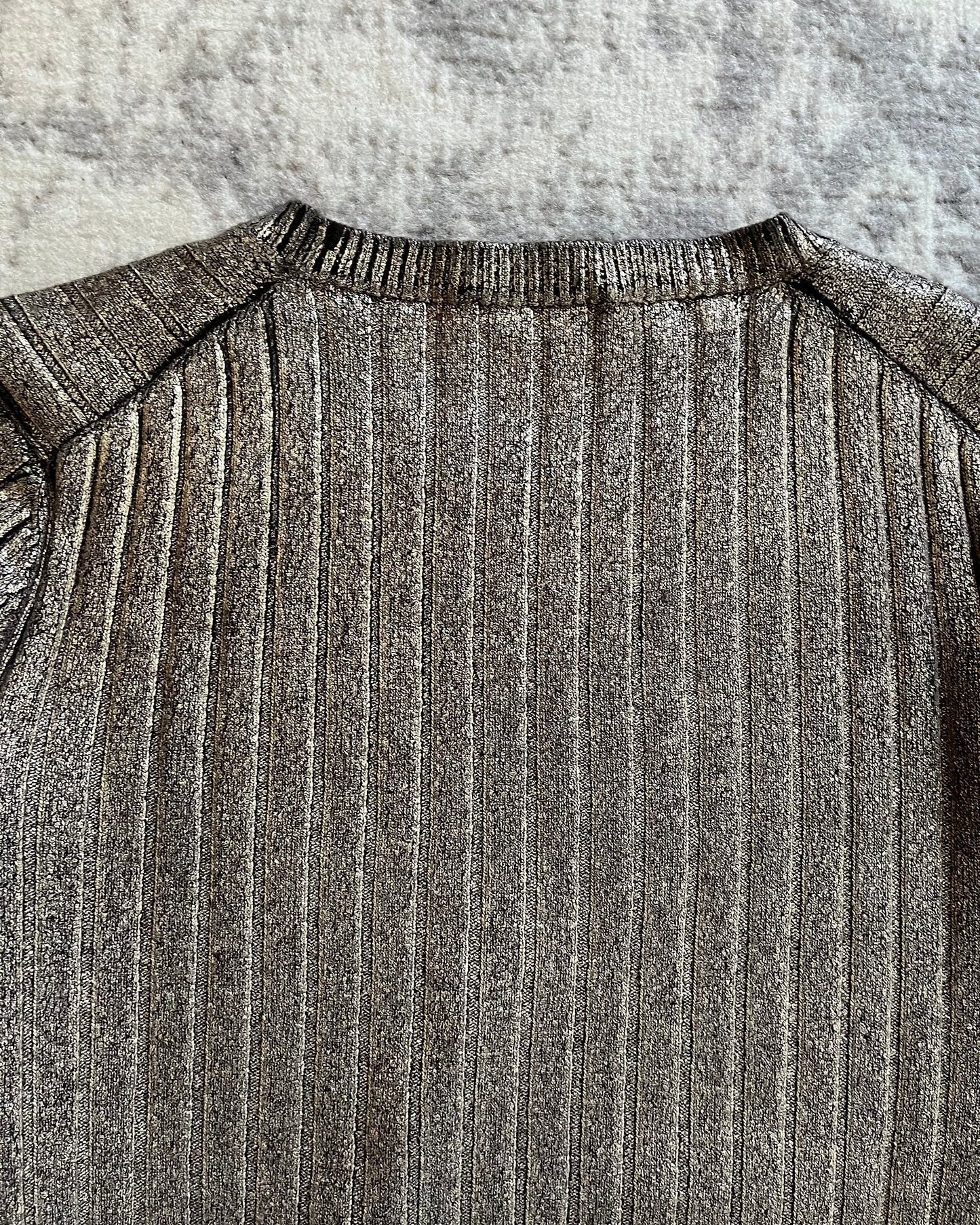 00 年代 Prada 银色羊毛/羊绒毛衣 (XS/S)