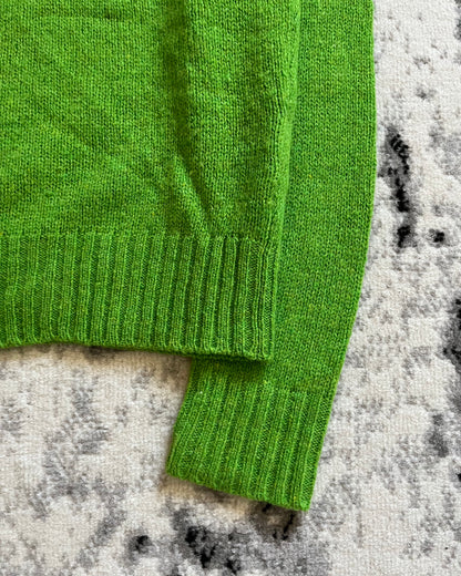 AW16 Prada Electric Green Double-Shoulder Sweater (S)