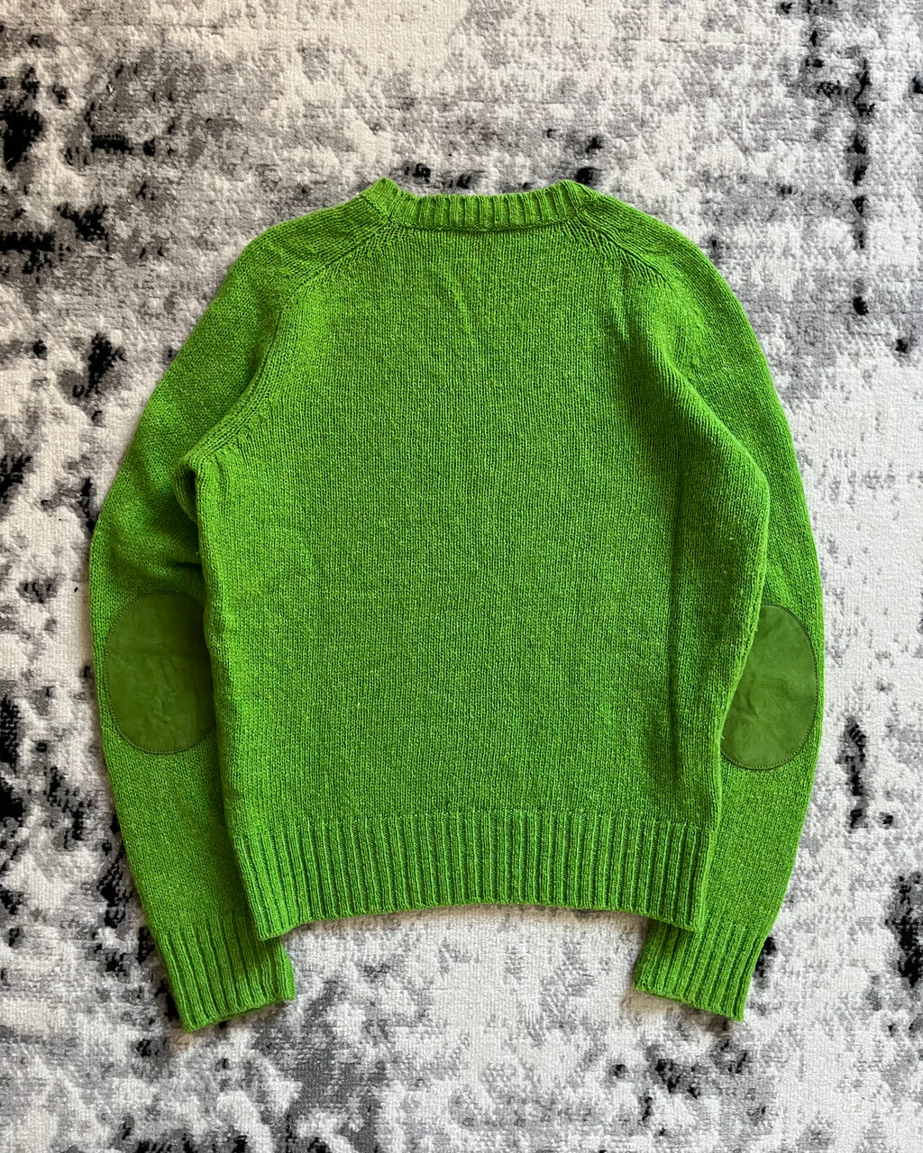 AW16 Prada Electric Green Double-Shoulder Sweater (S)