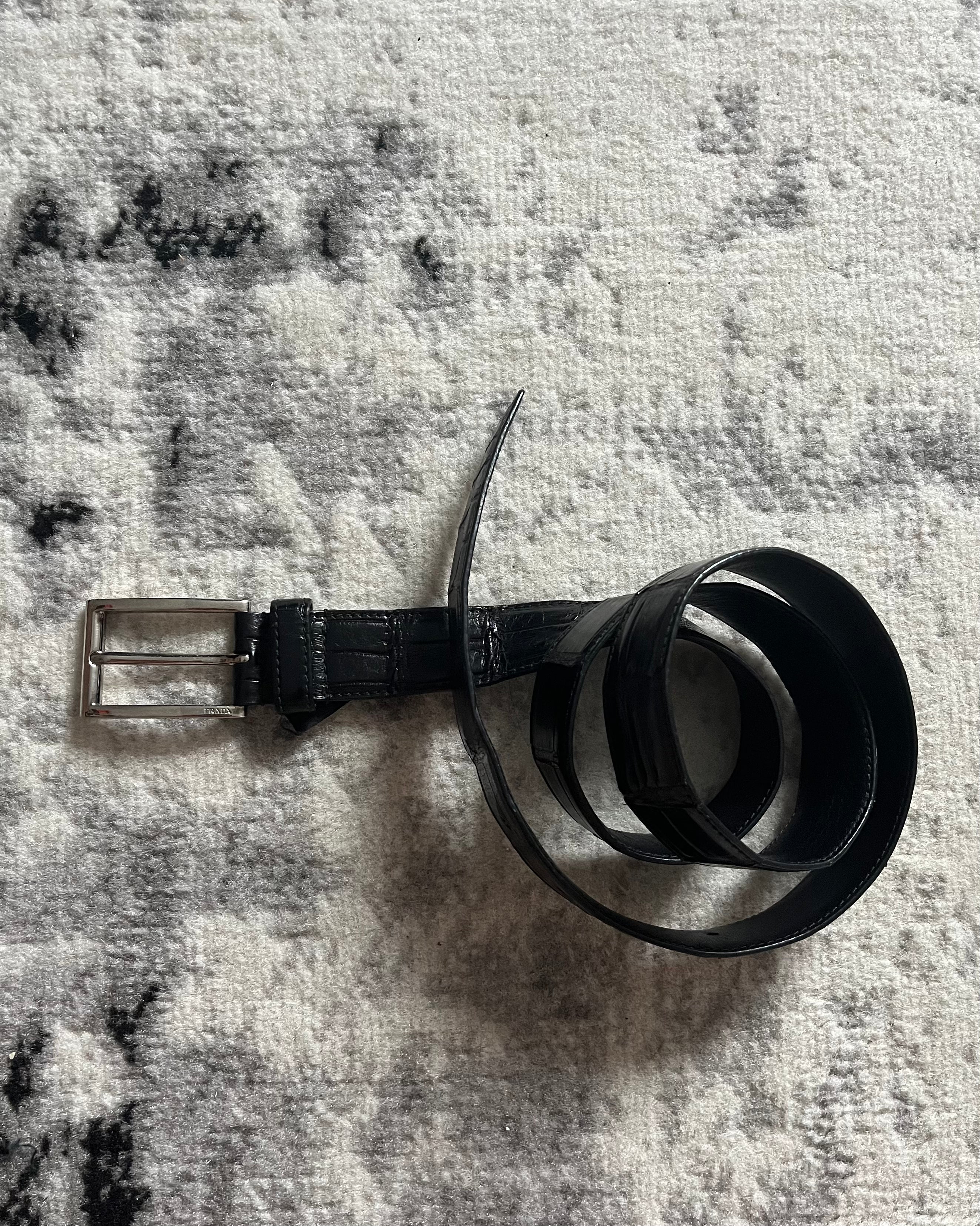 プラダ純正クロコダイルレザーベルト