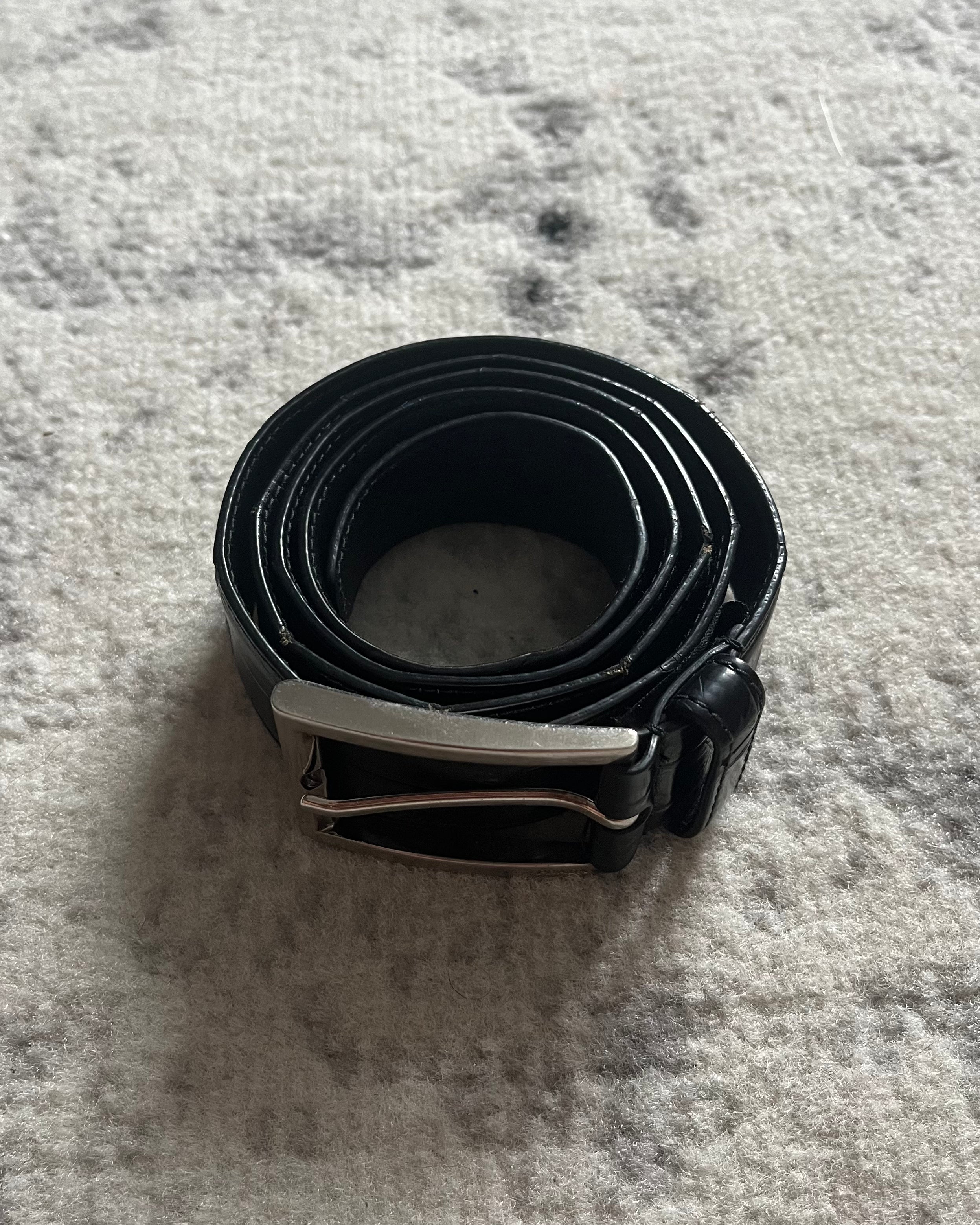 プラダ純正クロコダイルレザーベルト