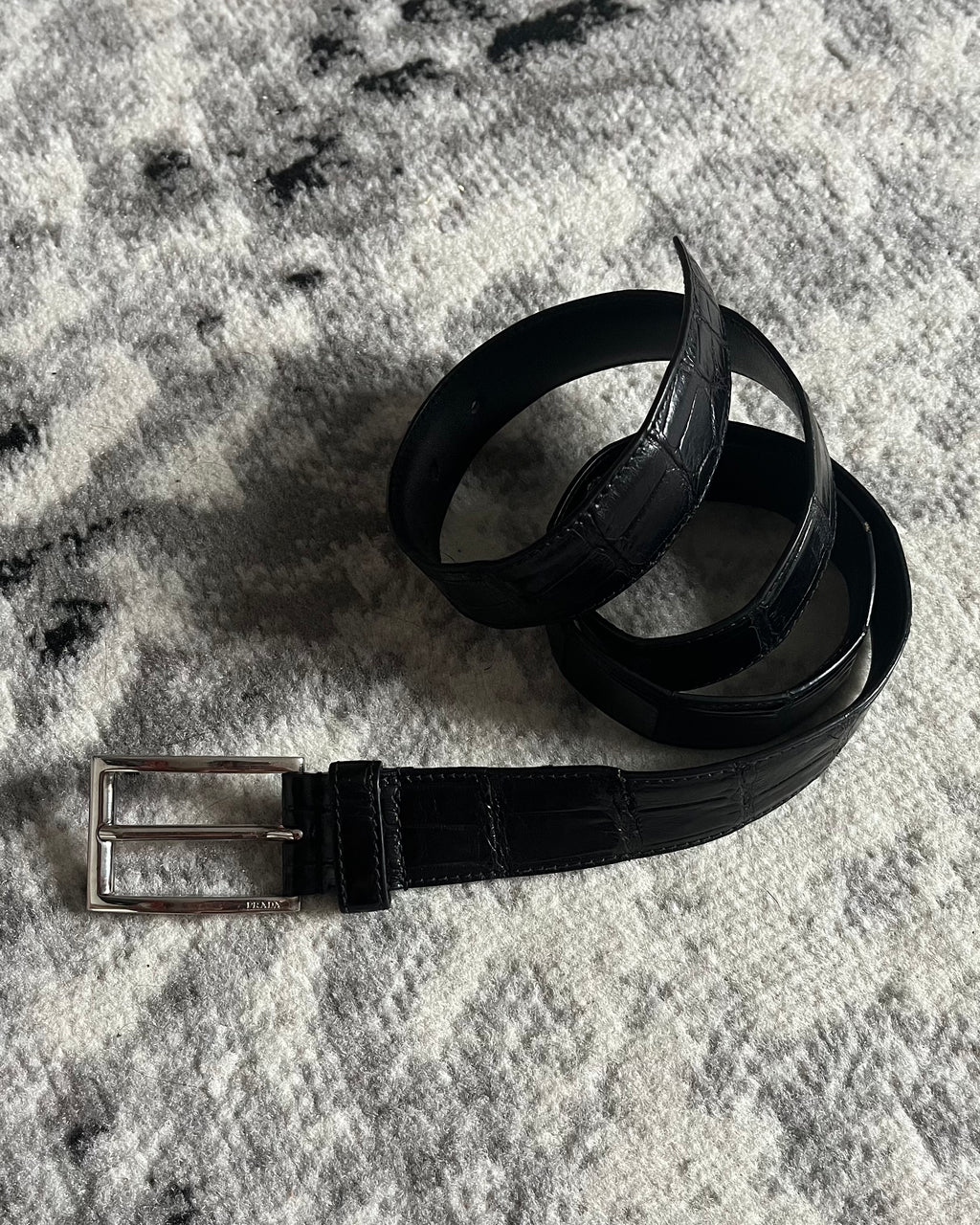 プラダ純正クロコダイルレザーベルト