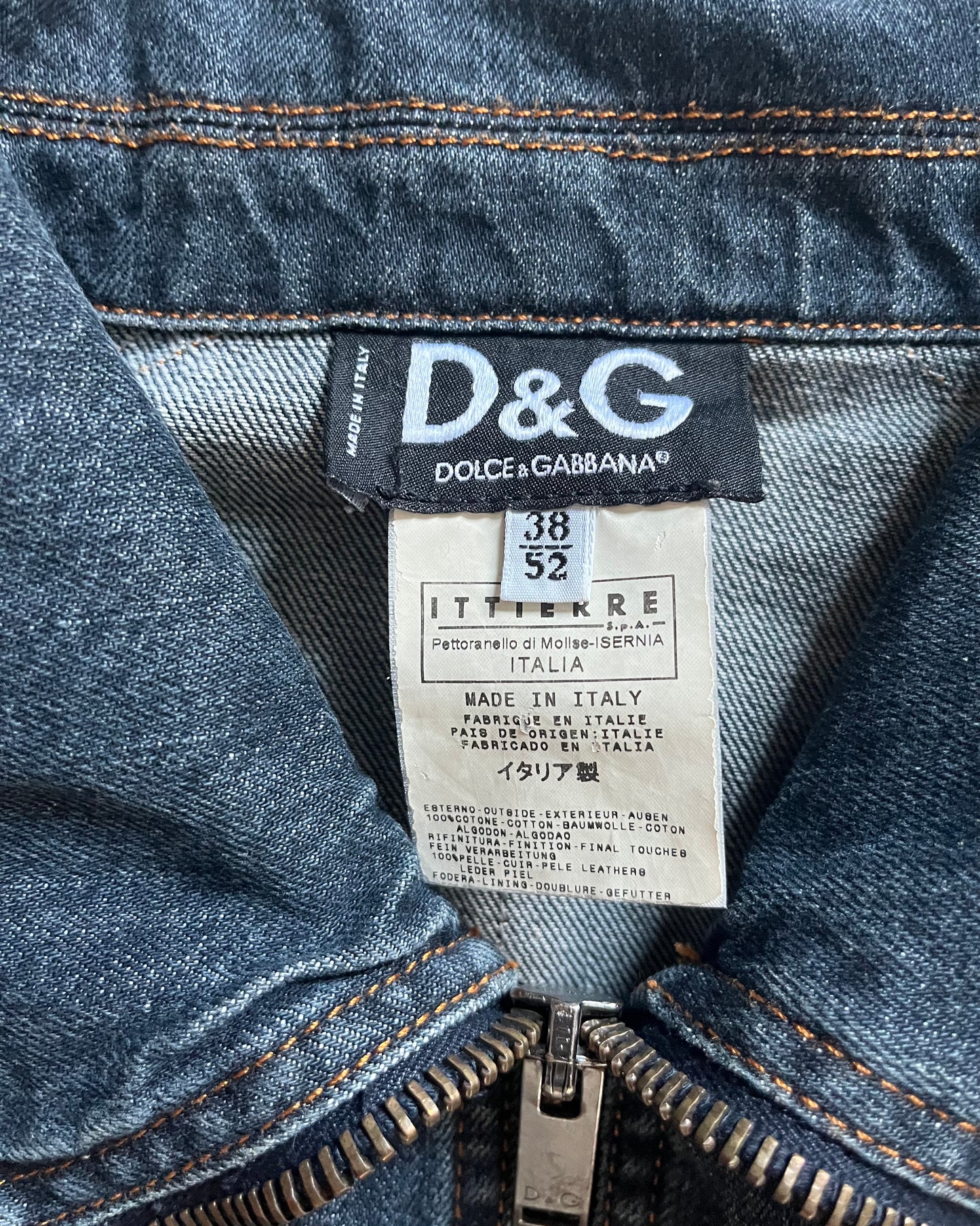 AW03 Dolce & Gabbana Biker Race Denim Jacket (S/M)