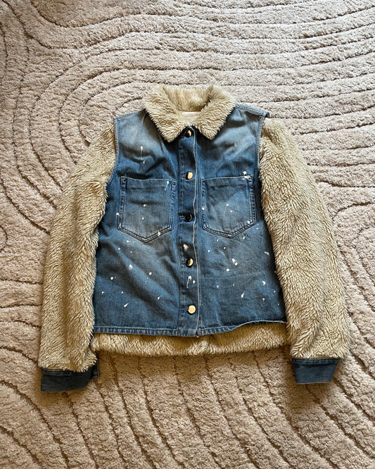 Maison Margiela - MM6 2 in 1 Fur Denim Jacket (M)