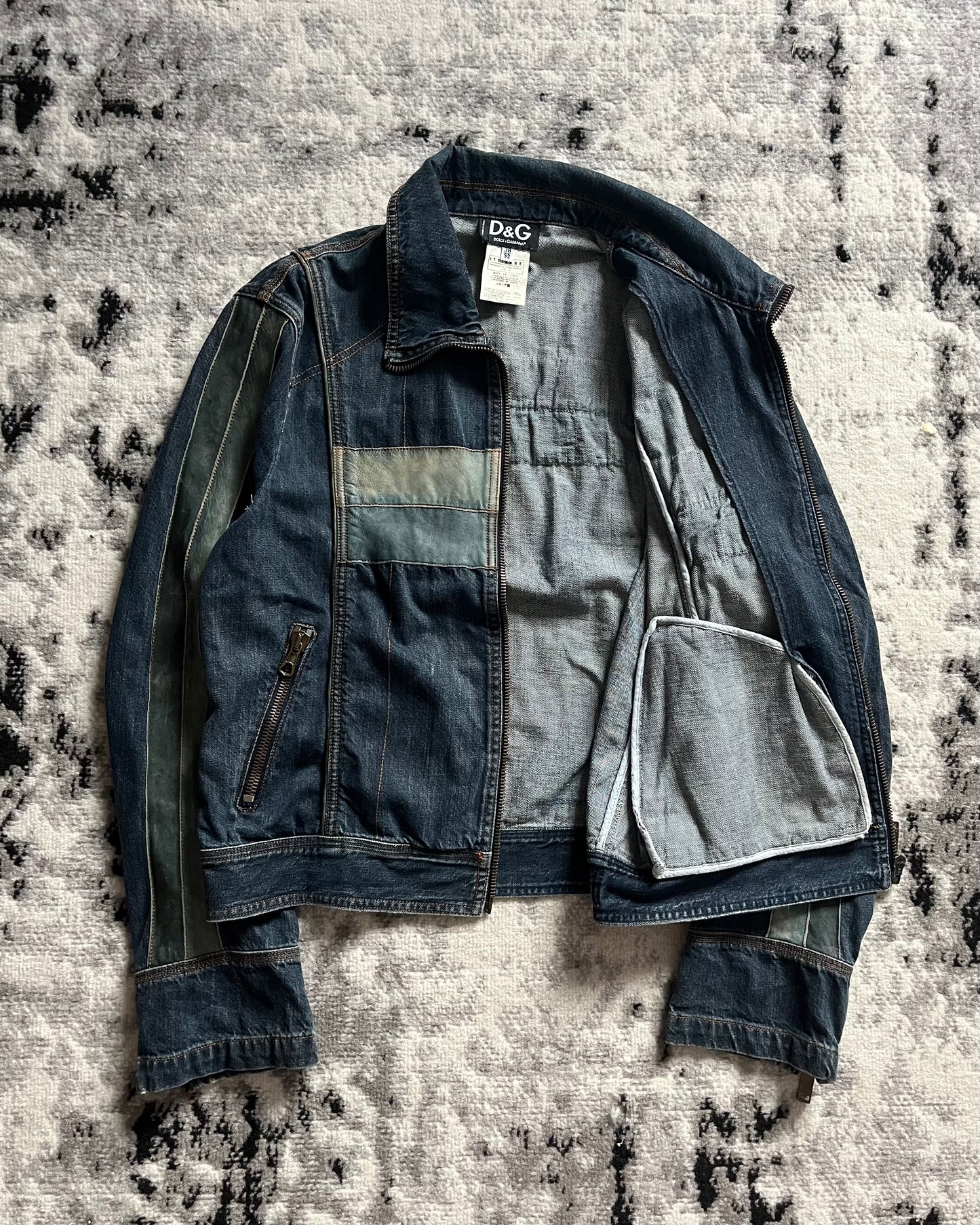 AW03 Dolce & Gabbana Biker Race Denim Jacket (S/M)