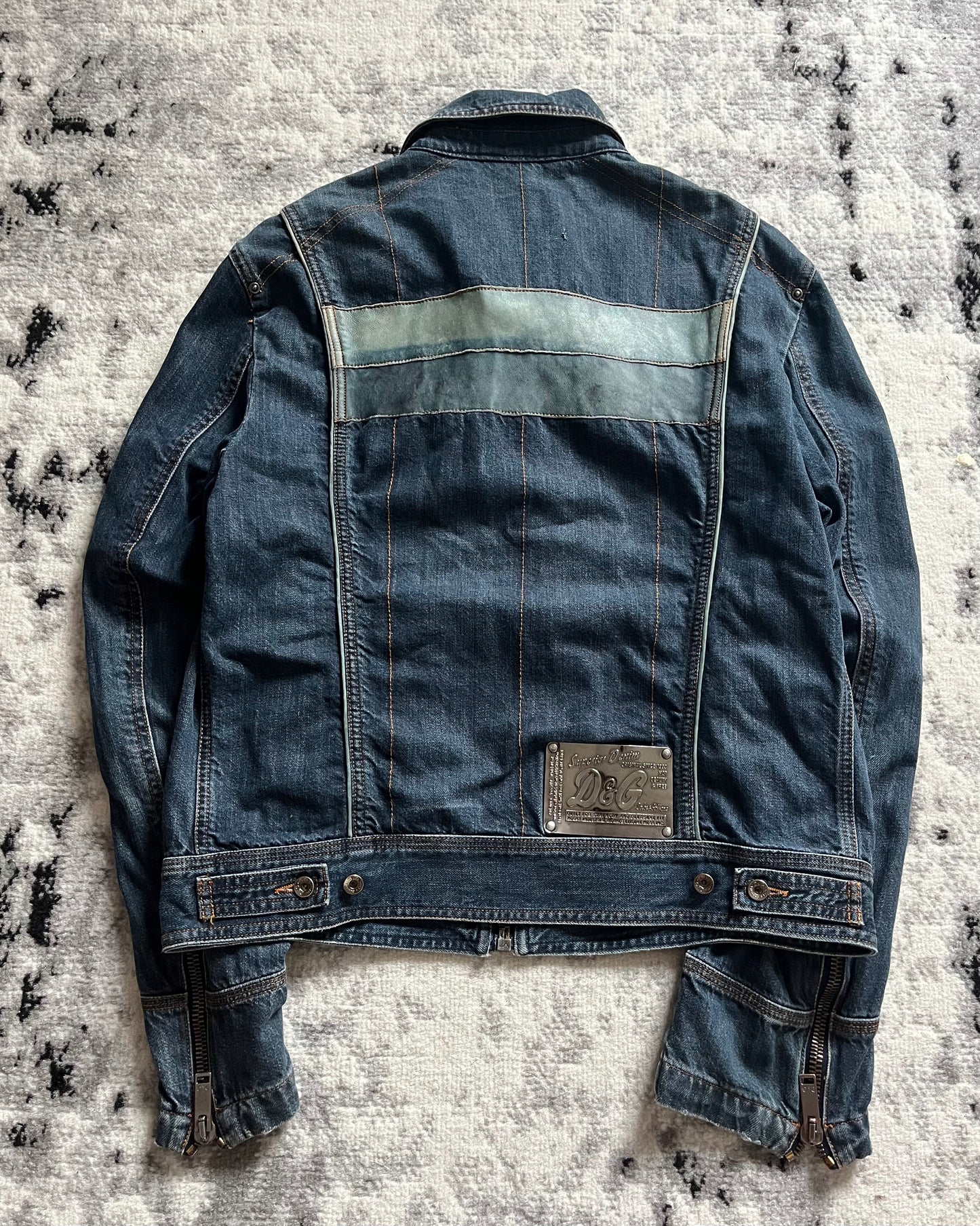 AW03 Dolce & Gabbana Biker Race Denim Jacket (S/M)