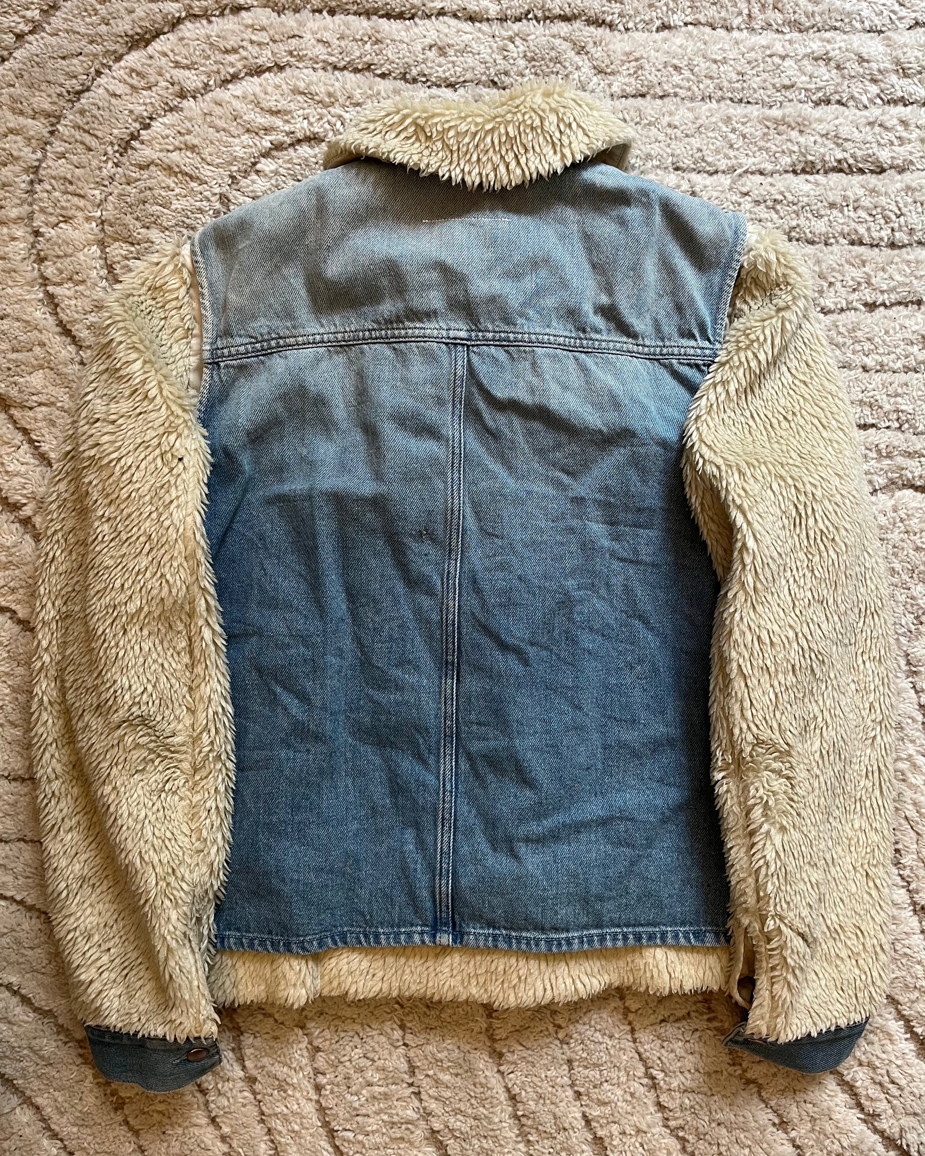 メゾン マルジェラ - MM6 2 in 1 ファー デニム ジャケット (M)