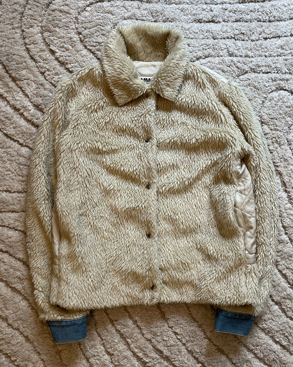 メゾン マルジェラ - MM6 2 in 1 ファー デニム ジャケット (M)