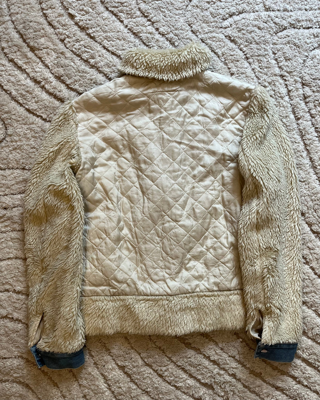 メゾン マルジェラ - MM6 2 in 1 ファー デニム ジャケット (M)