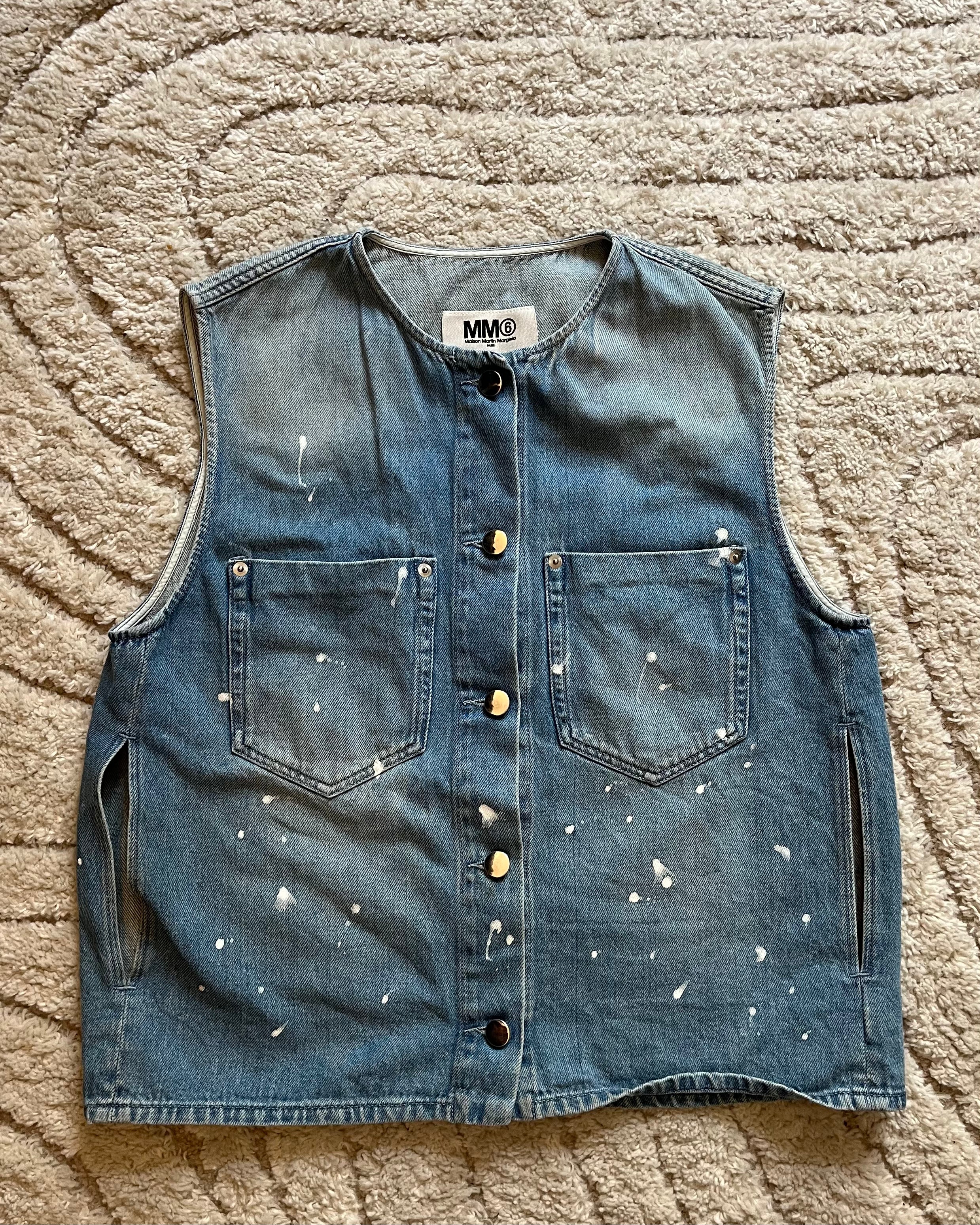 メゾン マルジェラ - MM6 2 in 1 ファー デニム ジャケット (M)